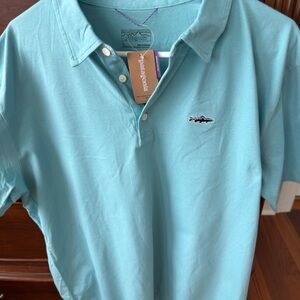 Patagonia Men's Aqua Polo Shirt
